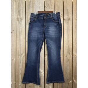 Run & Fly unisex flare bootcut jeans • dark wash • 38R‎ • 30" inseam